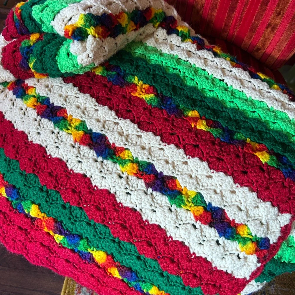 Lot of Four Crocheted Blankets